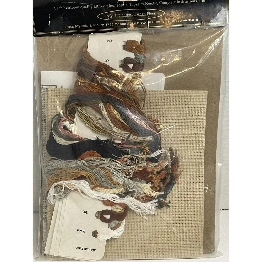 Cross-stitch Siberian Tiger Cross My Heart Class  Kit CSBk1297 Sealed 1996  NEW